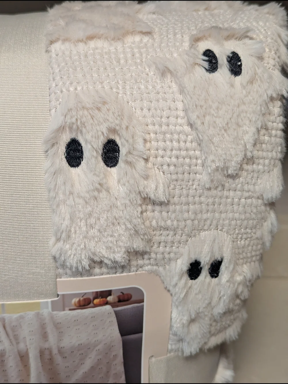 Viral Costco Cream Plush Ghost Throw Blanket